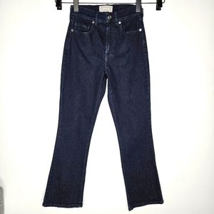 Everlane The Authentic Stretch Slim Bootcut Jean Dark Blue Wash Size 25